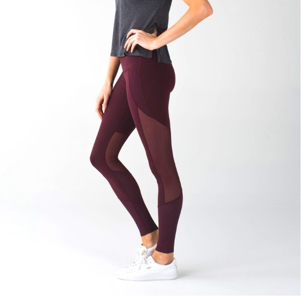 Lululemon Barre Star full length mesh leggings- size 4